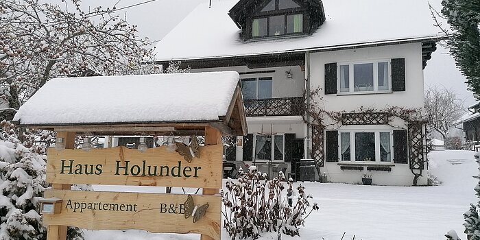 Haus Holunder Winterbild