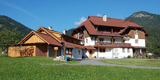 Blick auf das Ferienhaus Franz